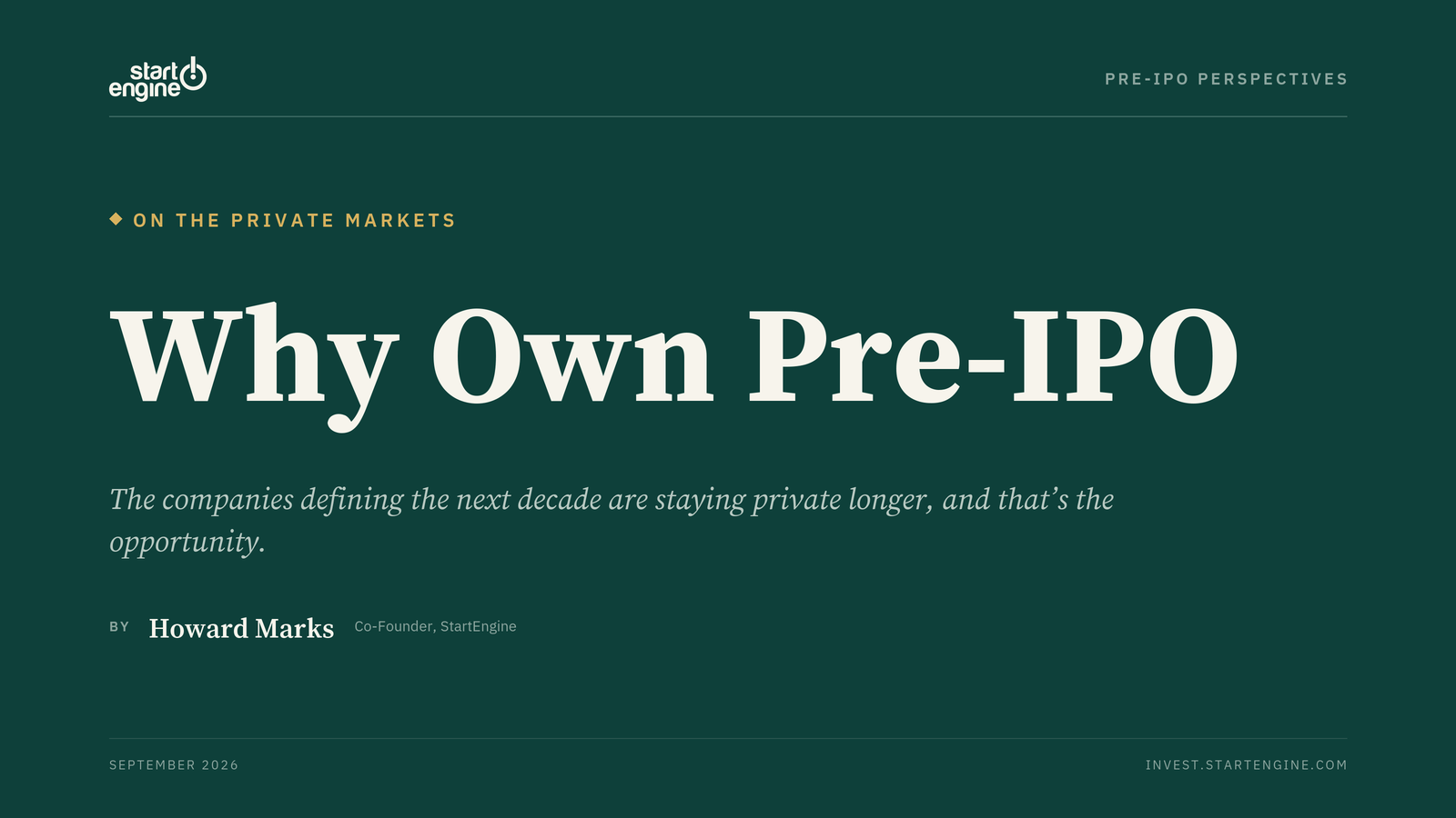 Why Investors Are Considering Pre-IPO Opportunities